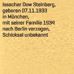 Issachar Dow Steinberg, Birthdate:: 07.11.1933, Birthplace:: München
