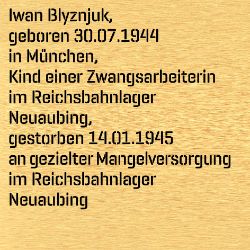 Iwan Blisnjuk, Geburtsdatum:: 30.07.1944, Geburtsort:: München, Todesdatum:: 14.01.1945, Todesort:: München