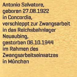 Antonio Salvatore, Geburtsdatum:: 27.08.1922, Geburtsort:: Concordia, Todesdatum:: 06.10.1944, Todesort:: München