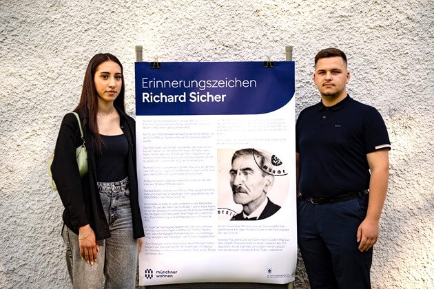 Selinay Avci and Zygmunt-Riccardo Fusco, trainees at Münchner Wohnen