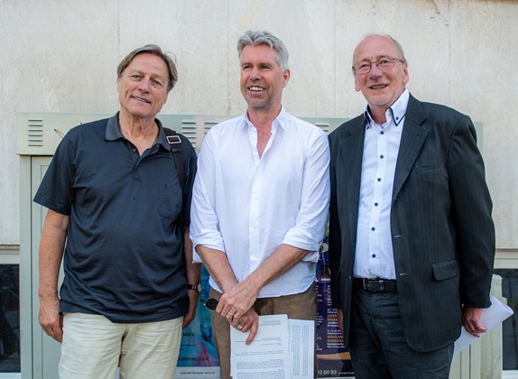 Dr. Michael Stephan, Leiter des Stadtarchivs München, Dr. Andreas Heusler, Stadtarchiv München, und Dr. Hans-Georg Küppers, Kulturreferent der Landeshauptstadt München