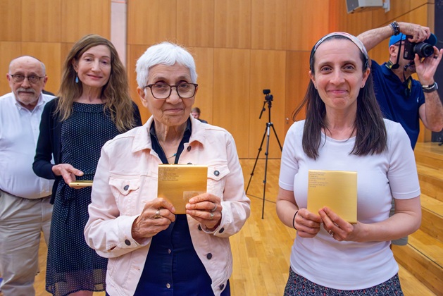 Relatives with Memorial Signs