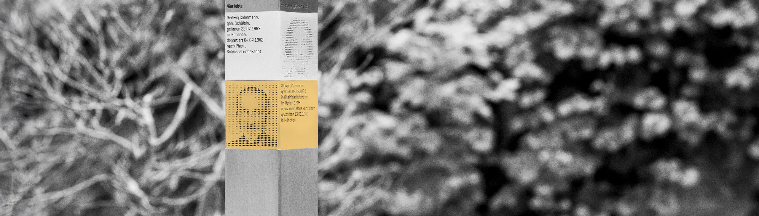 Stele mit Erinnerungszeichen für Sigwart Cahnmann