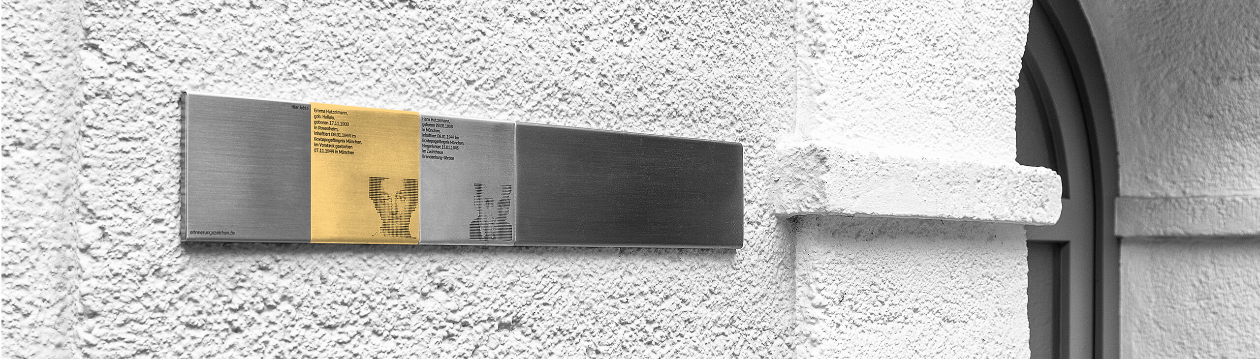 Plaque with Memorial Sign for Emma Hutzelmann