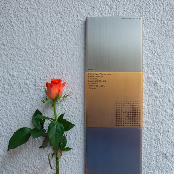 Memorial Sign for Dr. Paul Franz Wassermann, Fraunhoferstr. 26