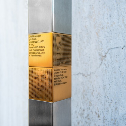 Erinnerungszeichen für Lina Binswanger und Anneliese Treumann