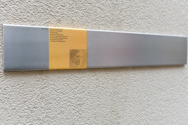 Memorial Sign for Hermine Bernheimer