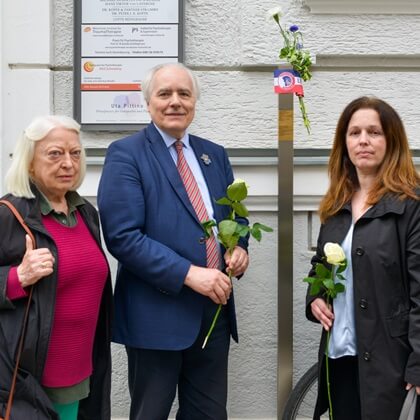 Janne Weinzirl, Pierre M. Wolff, Chairman of the Montgelas Society and Consul General Corinne Pereira Da Silva