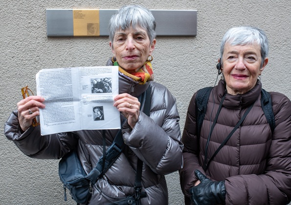 Naomi Karp and Ellen Kandell, relatives of Hermine Bernheimer