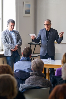 City councillors Marian Offman and Gerhard Mayer, representing the Lord Mayor of the City of Munich