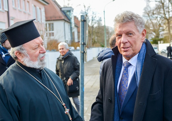 Apostolos Malamoussis, Greek Orthodox Church, and Mayor Dieter Reiter