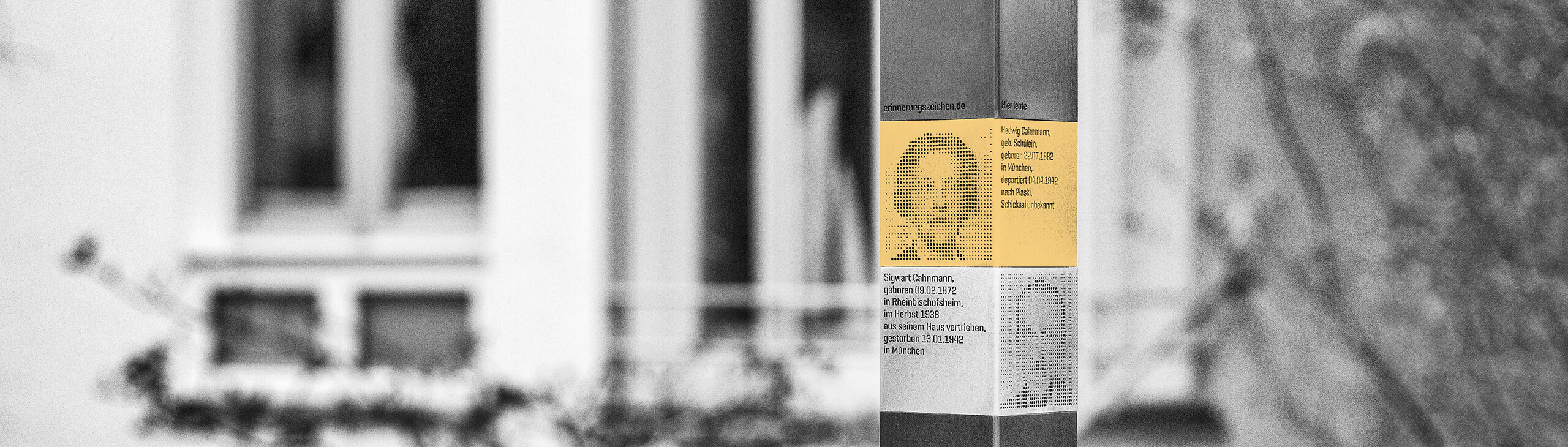 Stele mit Erinnerungszeichen für Hedwig Cahnmann