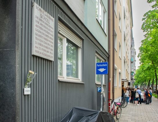 Memorial for the Scholl siblings of the resistance group 