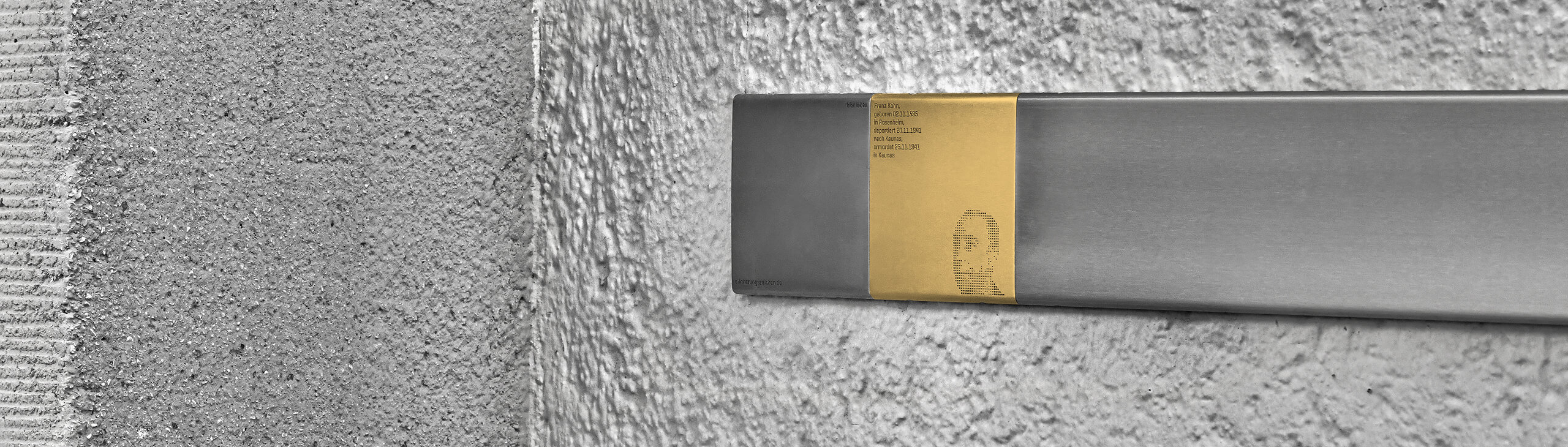Plaque with Memorial Sign for Franz Kohn