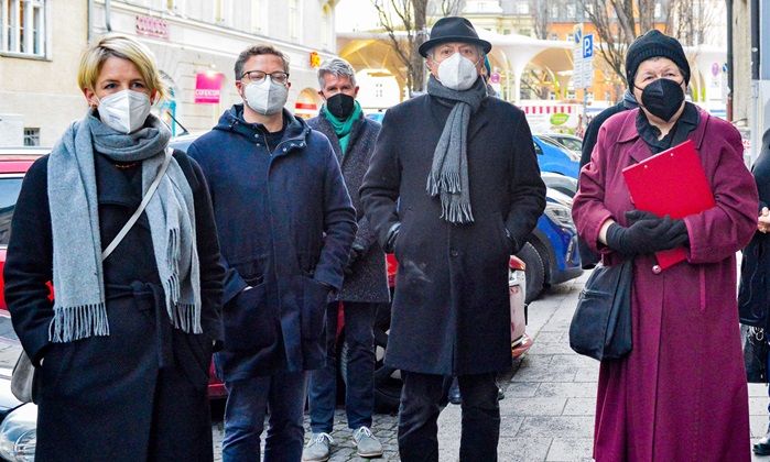 Katrin Habenschaden, Stadtrat Lars Mentrup, Dr. Andreas Heusler, Marian Offman und Ellen Presser