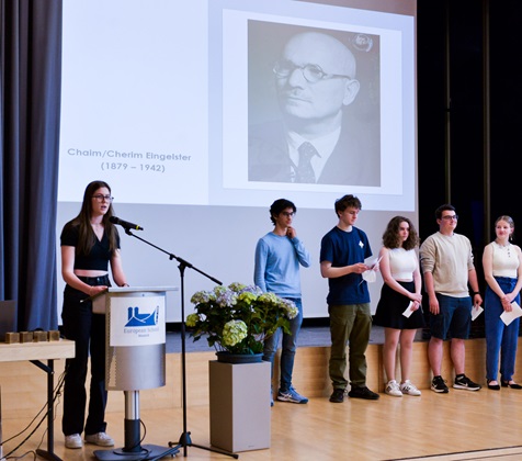 Gedenkveranstaltung für Chejne und Chaim Eingelster sowie Esther Lea und Jakob Paul Sondhelm