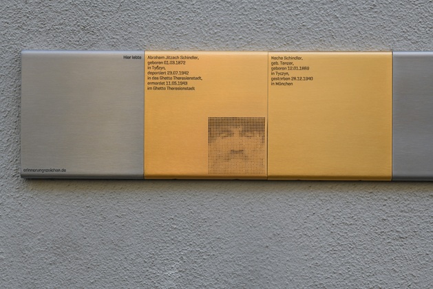 Memorial Signs for Abraham and Necha Schindler