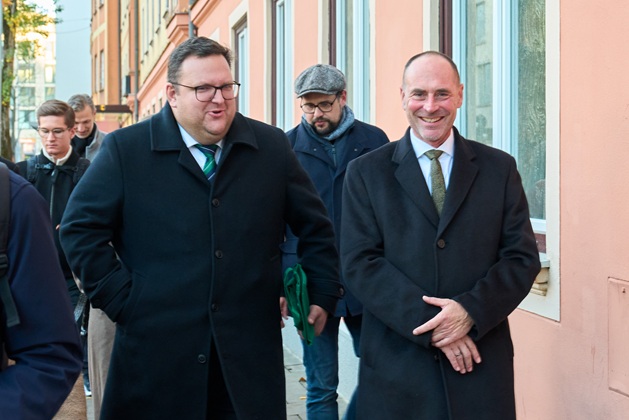 Auf dem Weg zum ehemaligen Wohnort von Siegmund Oppenheimer