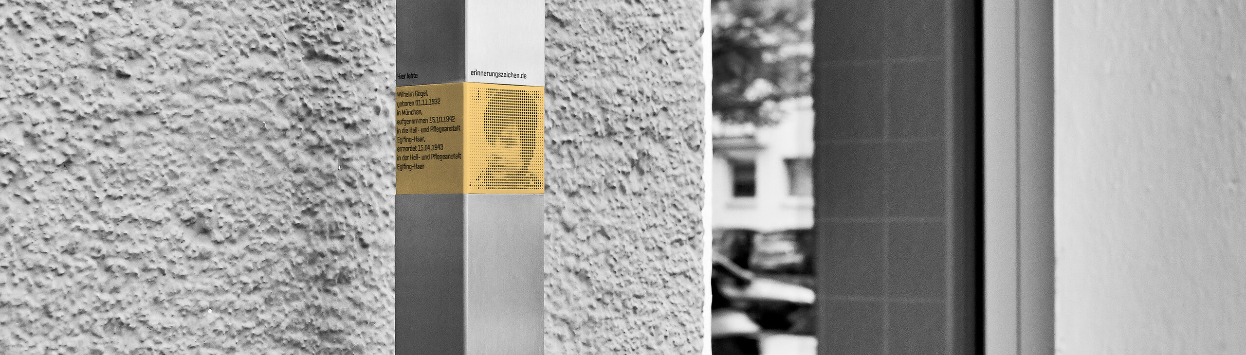 Stele mit Erinnerungszeichen für Wilhelm Gögel
