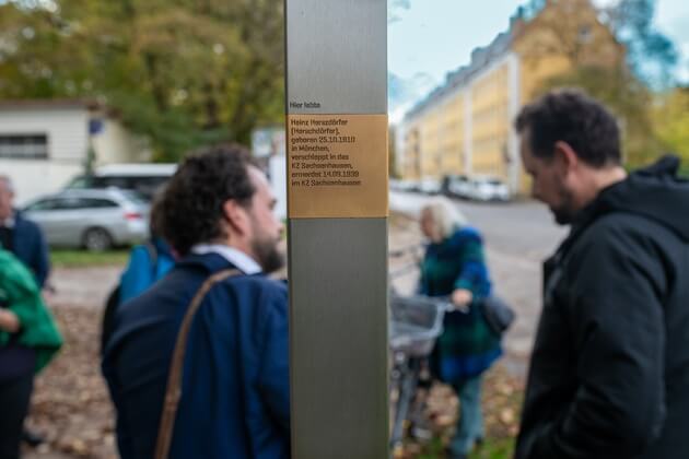 Das Erinnerungszeichen für Heinz Herszdörfer