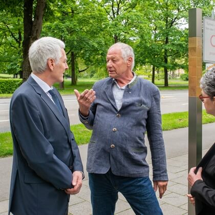 Dr. Thomas Gruber, Amtschef, Bayerisches Staatsministerium für Wohnen, Bau und Verkehr, und Jeffrey Heller, Angehöriger