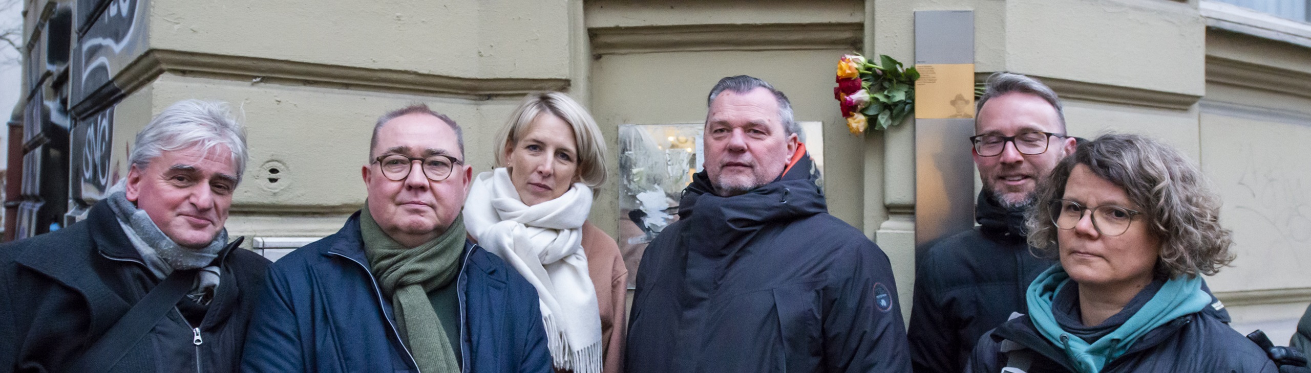 By the Memorial Sign for August Gänswein