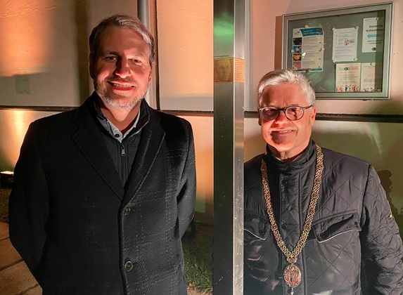 Mayor Matthias Kohlmayer (Landau an der Isar) and Councillor Winfried Kaum