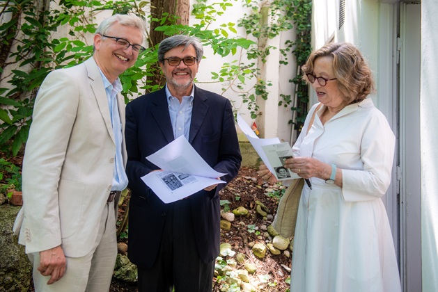 Prof. Dr. Michael Brenner, Dr. Claudio Lindner und  Prof. Mara Fazio