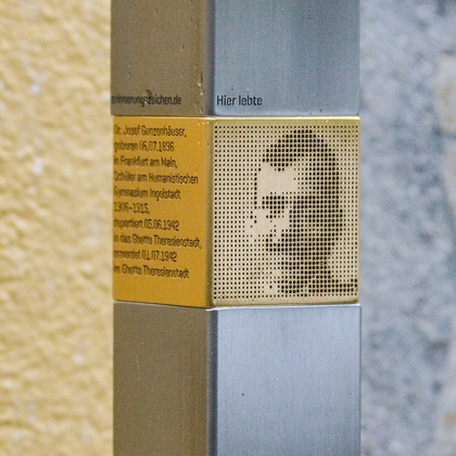 Erinnerungszeichen für Josef Gunzenhäuser