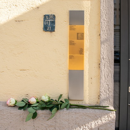 The Memorial Signs for Carry Brachvogel, Siegmund Hellmann and Julie Weinmann