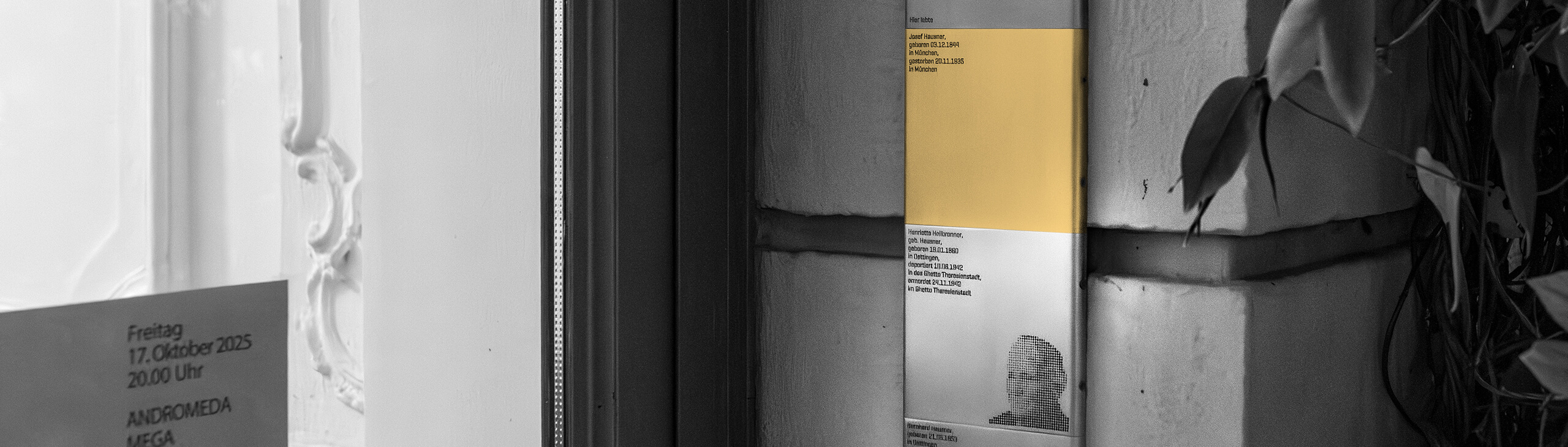Plakette mit Erinnerungszeichen für Josef Hausner